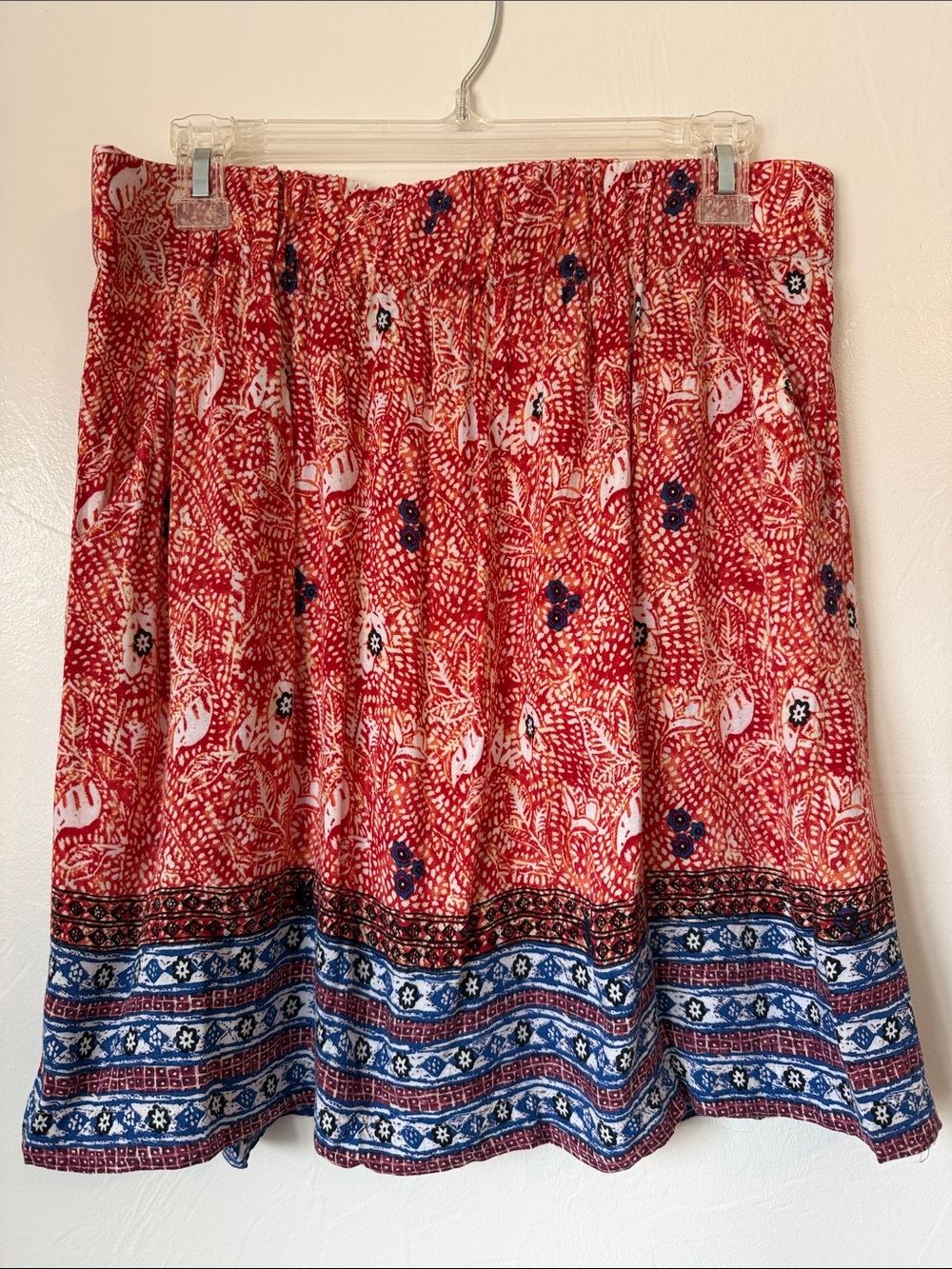 Cabi Knee-Length/Midi Skirt Elastic Waistband Medium Boho Print
